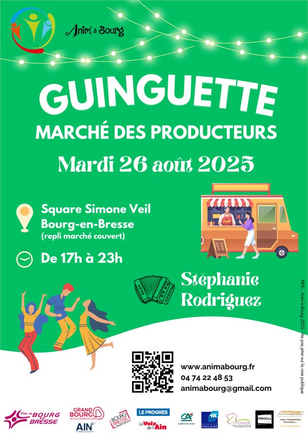Affiche 2025_Guinguette et marché des producteurs - ©Anim'à Bourg