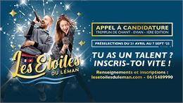 Les Etoiles du Léman - Appel à candidature_Évian-les-Bains