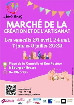 Affiche 2025 Marché de la Création et de l'Artisanat - ©Anim'à Bourg