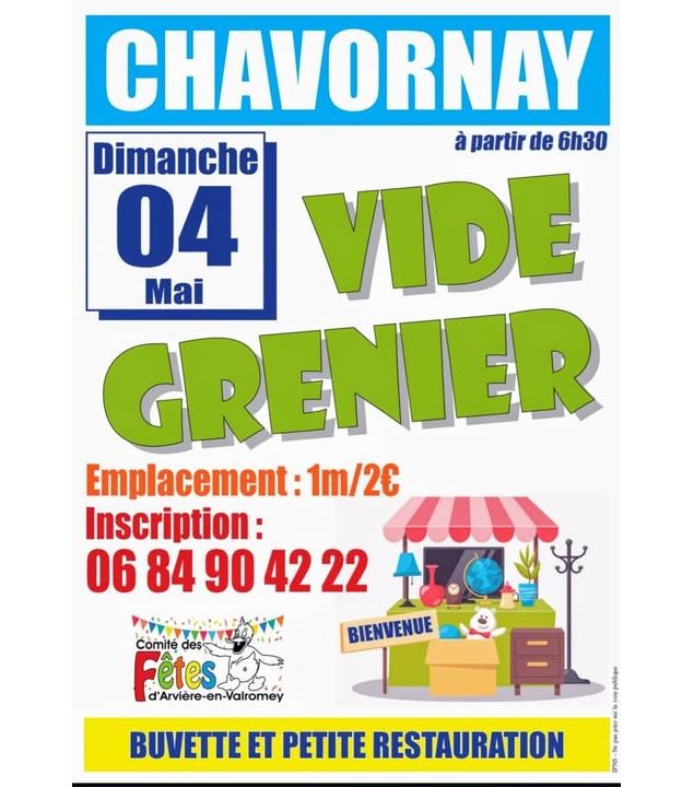 Vide grenier à Chavornay_Arvière-en-Valromey - Comité des fêtes d'Arvière en Valromey