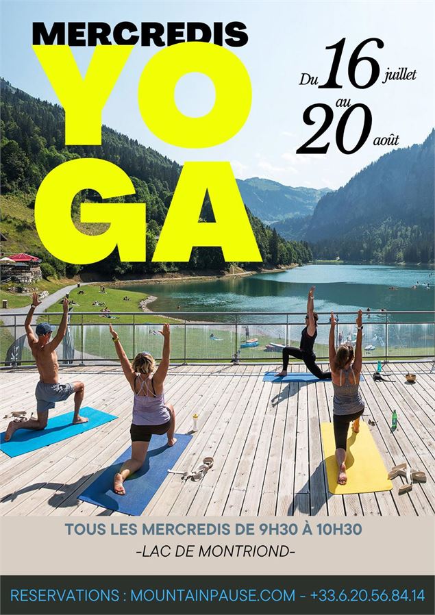 Profitez de la beauté matinale du Lac pour une séance de Yoga les mercredis de 9h30 à 10h30 du 16 ju