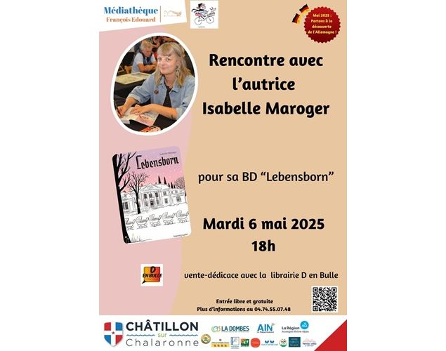 Rencontre avec l'autrice Isabelle Maroger_Châtillon-sur-Chalaronne - Médiathèque