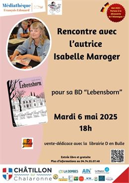 Rencontre avec l'autrice Isabelle Maroger_Châtillon-sur-Chalaronne - Médiathèque
