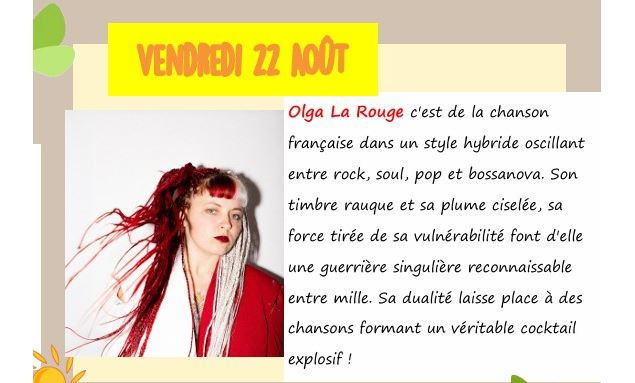 Apéro concert - Olga La Rouge_Montmerle-sur-Saône