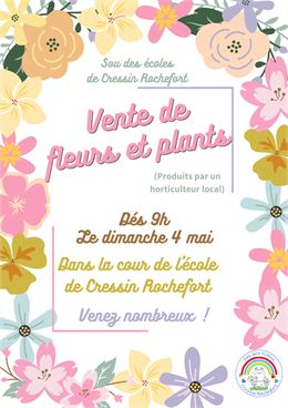 Vente de fleurs et de plants_Cressin-Rochefort - Sou des Ecoles de Cressin Rochefort