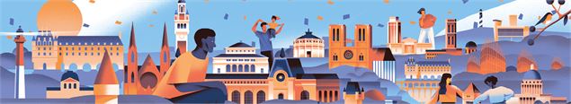 Illustration panorama ville - Clément Barbé - Ministère de la Culture