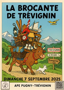 Affiche BROCANTE TREVIGNIN - APE Pugny-Trévignin