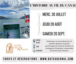Infos Croisière l'histoire au fil du Canal - Bateaucanal