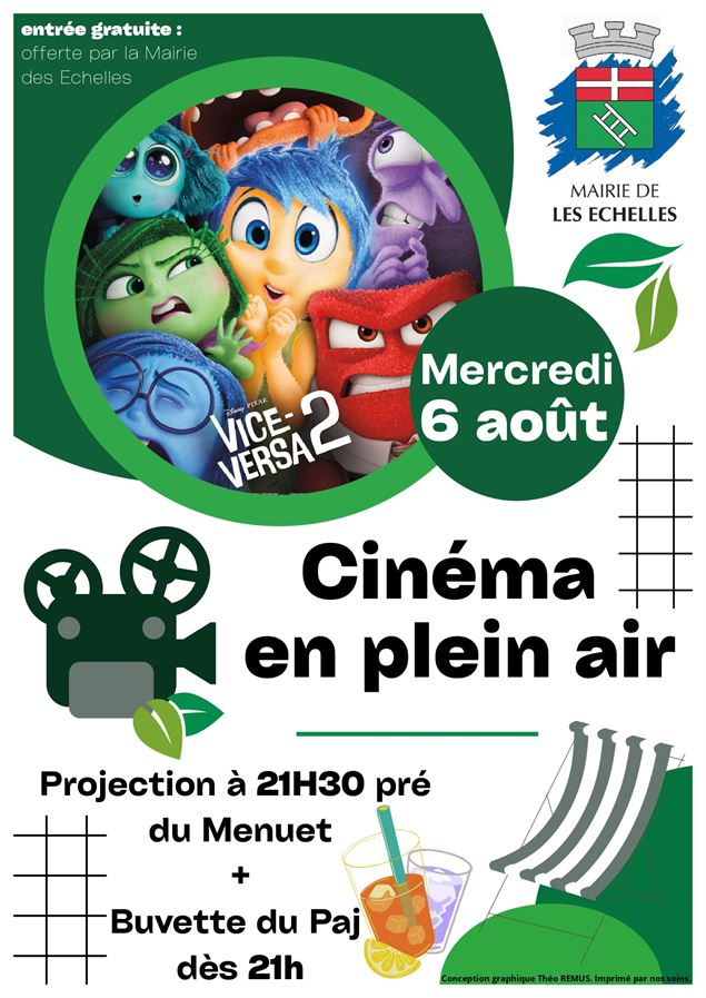 Les mercredis de plein air : soirée ciné_Les Échelles - Mairie Les Echelles