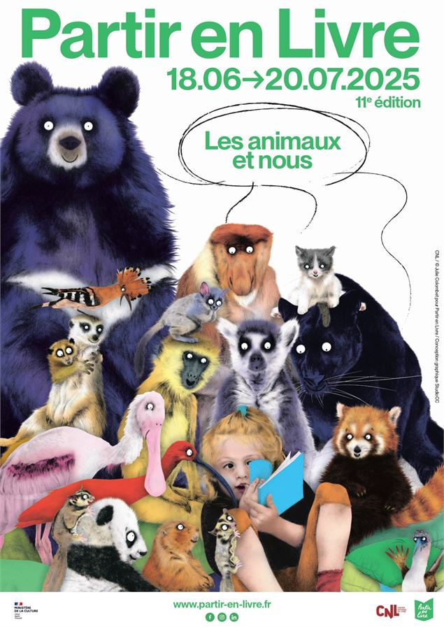 affiche officielle  - partir en livre