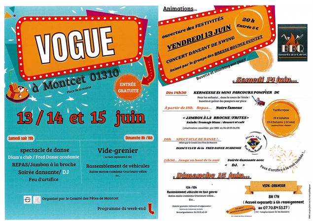 Affiche_Vogue_Montcet - ©Comité des fetes Montcet