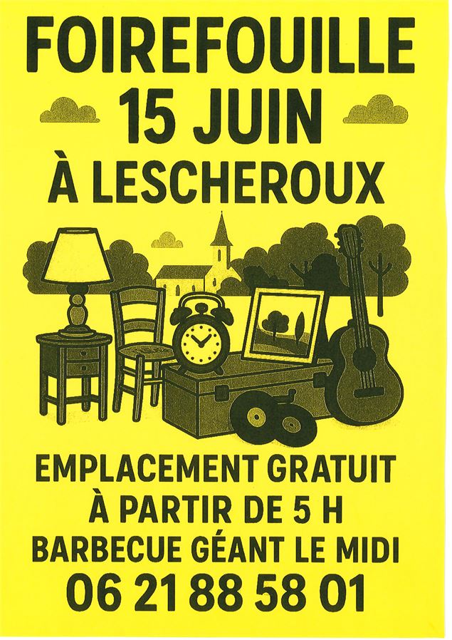 Affiche FoireFouille 2025 - ©Amicale de Lescheroux
