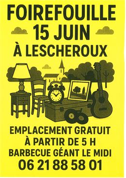 Affiche FoireFouille 2025 - ©Amicale de Lescheroux