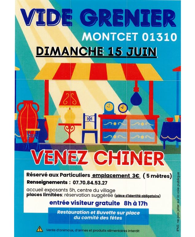 Affiche Vide-greniers_Montcet - ©Montcet