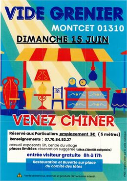 Affiche Vide-greniers_Montcet - ©Montcet