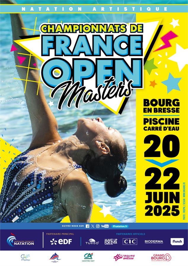 Affiche Championnat de France Open Master Natation Artistique - ©Onshore swimming