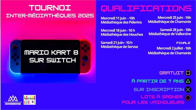 Tournoi inter-médiathèques 2025 - Mario Kart 8 sur Switch_Chamonix-Mont-Blanc
