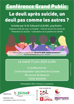 Affiche - Association JALMALV Savoie