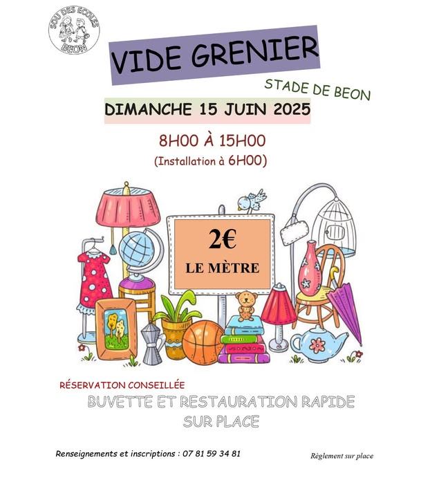 Vide grenier à Béon_Culoz-Béon - Sou des Ecoles de Béon