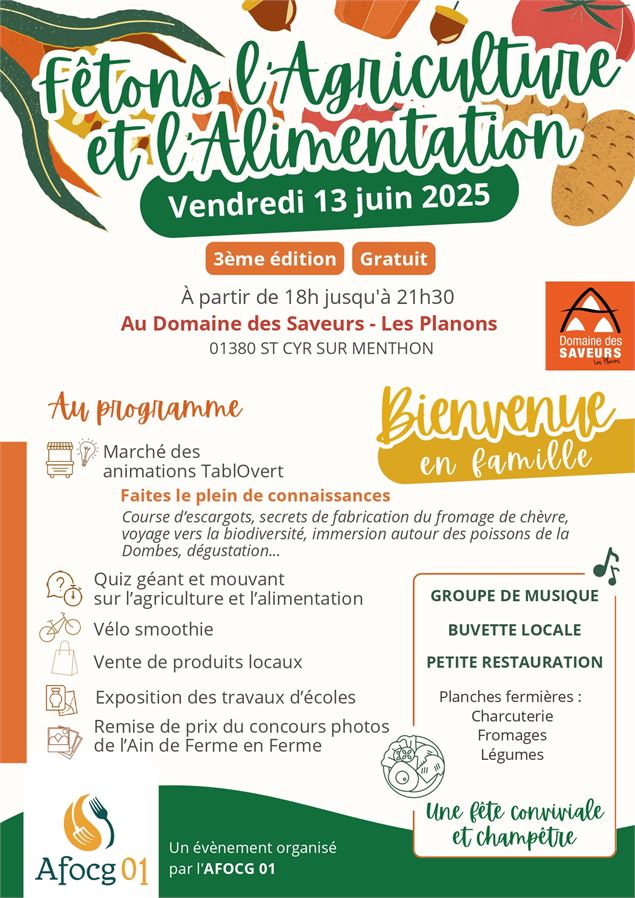 Fêtons l'agriculture et l'alimentation - AFOCG Ain