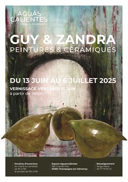 Exposition de peintures  et céramiques de Guy et Zandra à l'Espace Aguascalientes_Champagne-en-Valro