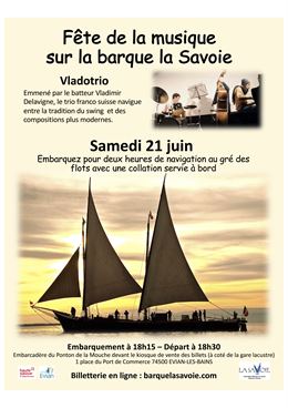 Fête de la musique sur la barque La Savoie_Évian-les-Bains - Barque La Savoie