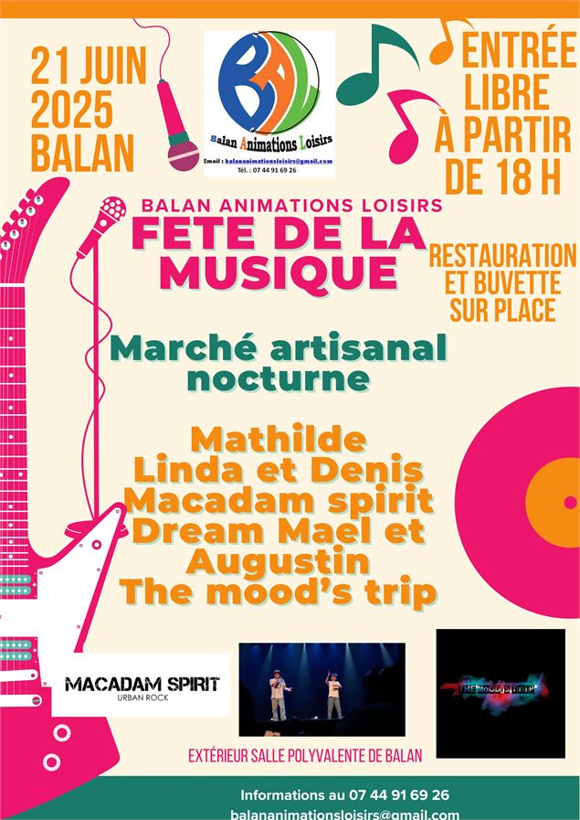 Fête de la musique et marché nocturne_Balan - Balan Animations Loisirs