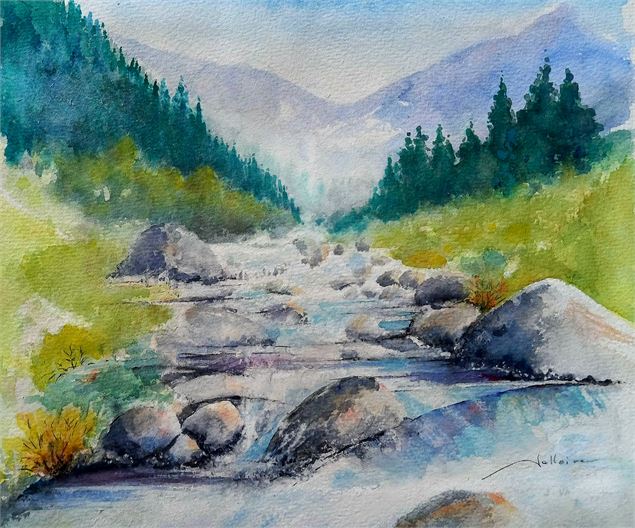 Aquarelle - Asso Art et Patrimoine des Cimes