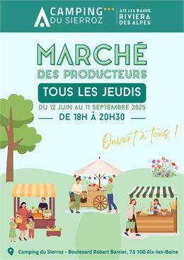 Marché-producteurs-Aix-les-Bains-Riviera-des-Alpes - Camping du Sierroz
