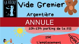 Vide grenier APE la récré - ANNULE_Argentière