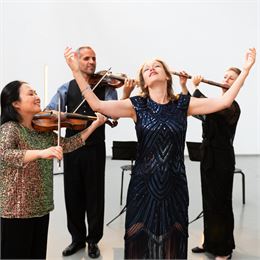 Musiciens et danseuse de l'ensemble La Française