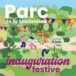 Illustration festive dans un parc avec des musiciens et des personnes qui dansent - ©Ville de Bourg-