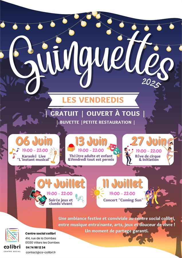 Guinguettes 2025 - Centre Social Colibri 