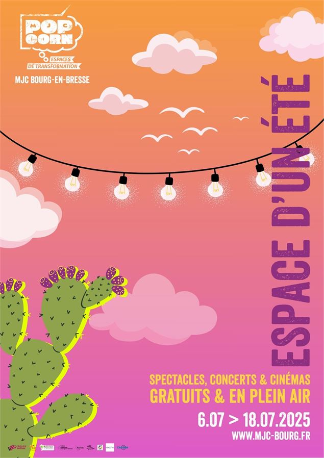 Espace d'un été | Spectacles, concerts et cinémas plein air GRATUITS_Bourg-en-Bresse - MJC Pop Corn