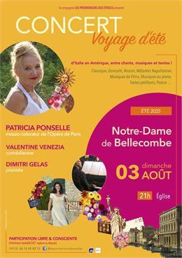 Affiche Concert Voyage d'été - Mathilde GAY Steve COMBIN