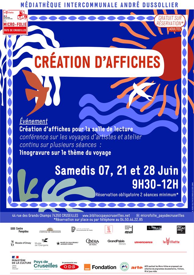 Événement : Création d'affiches pour la salle de lecture_Cruseilles - © Micro-Folie Pays de Cruseill