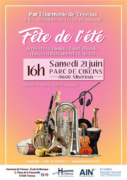 Affiche Fête de l'été 2025 - Harmonie de Trévoux