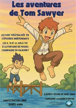 Lecture théâtralisée "Les aventures de Tm Sawyer" à la fontaine de Poisieu_Champagne-en-Valromey - L