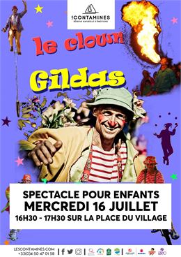 Spectacle pour enfants : "Le Pestac de Gildas le Clown"_Les Contamines-Montjoie