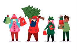 Dessin achat sapin - Freepik