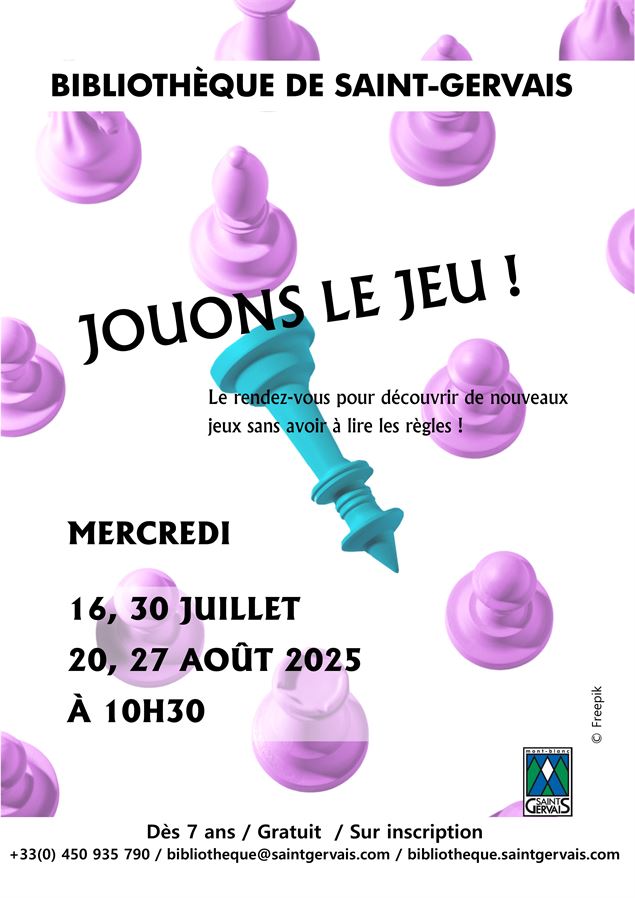 Jouons le jeu à la bibliothèque_Saint-Gervais-les-Bains - freepik