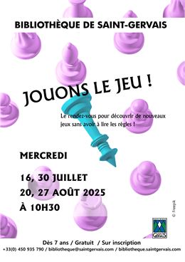 Jouons le jeu à la bibliothèque_Saint-Gervais-les-Bains - freepik