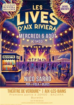 LES LIVES D'AIX RIVIERA - Nico Sarro (Rock, Folk, Blues)_Aix-les-Bains