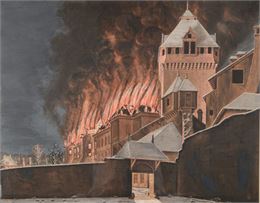 L'incendie du château en 1798 - Département de la Savoie