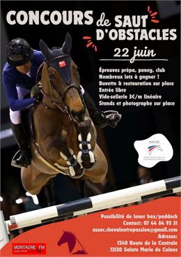Concours saut d'obstacles  Ste Marie de Cuines 22 juin 2025 - Cheval Notre Passion