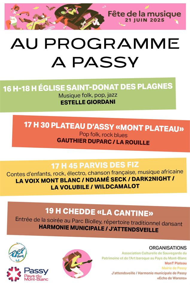 Affiche Fête de la Musique - Mairie de Passy