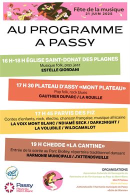 Affiche Fête de la Musique - Mairie de Passy