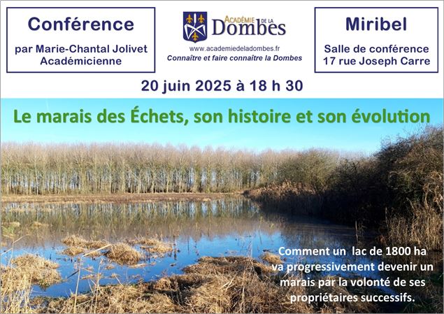 Conférence: le Marais des Echets - Académie de la Dombes