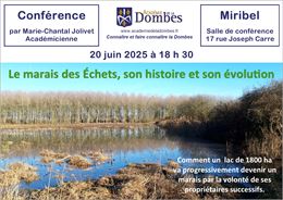Conférence: le Marais des Echets - Académie de la Dombes