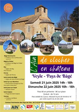 L'Ain de clocher en château : Veyle -Pays de Bâgé_Bey - Patrimoine des Pays de l'Ain